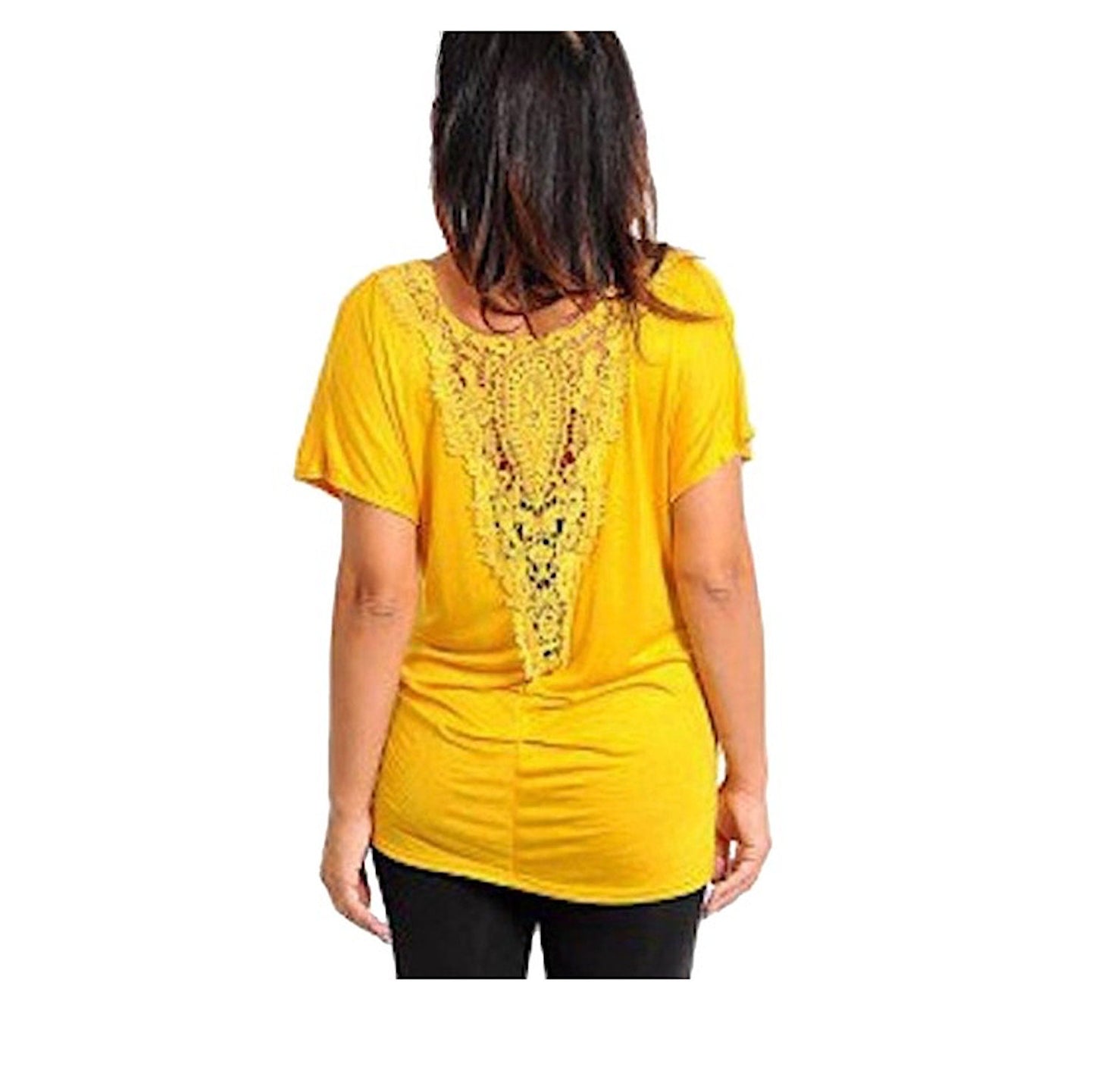 Plus Size Lace Back Ruched Top