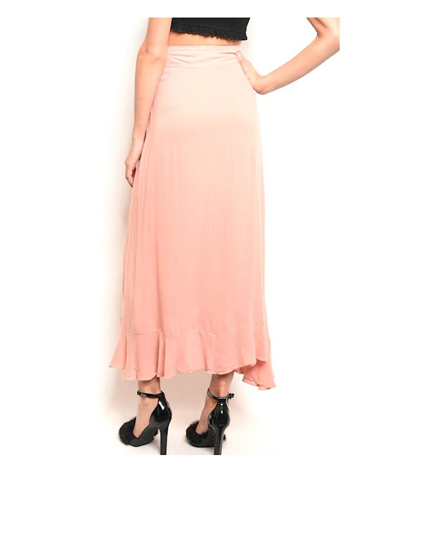 Tie Waist Ruffle Sarong Pant
