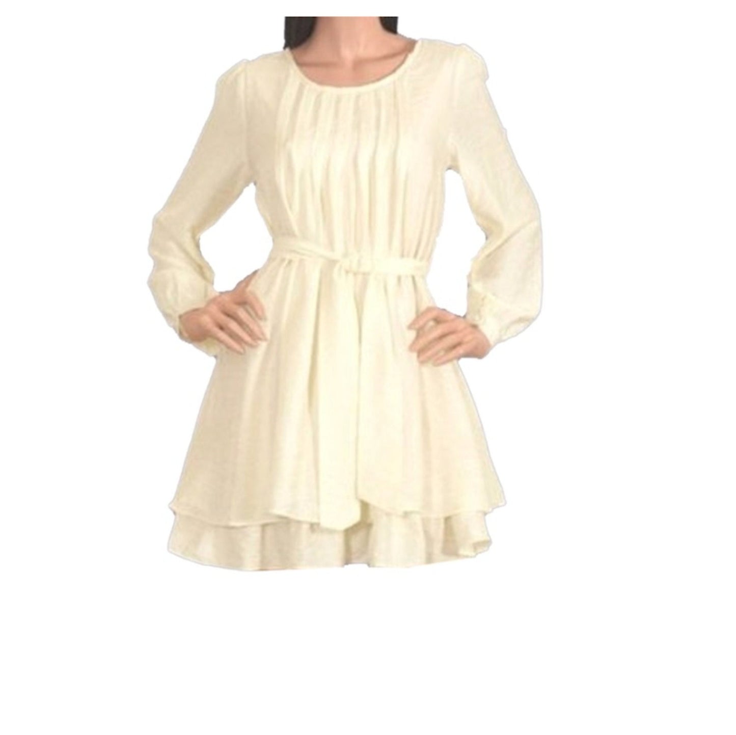 Tie Waist PLeat Shirred Layer Dress Wedding