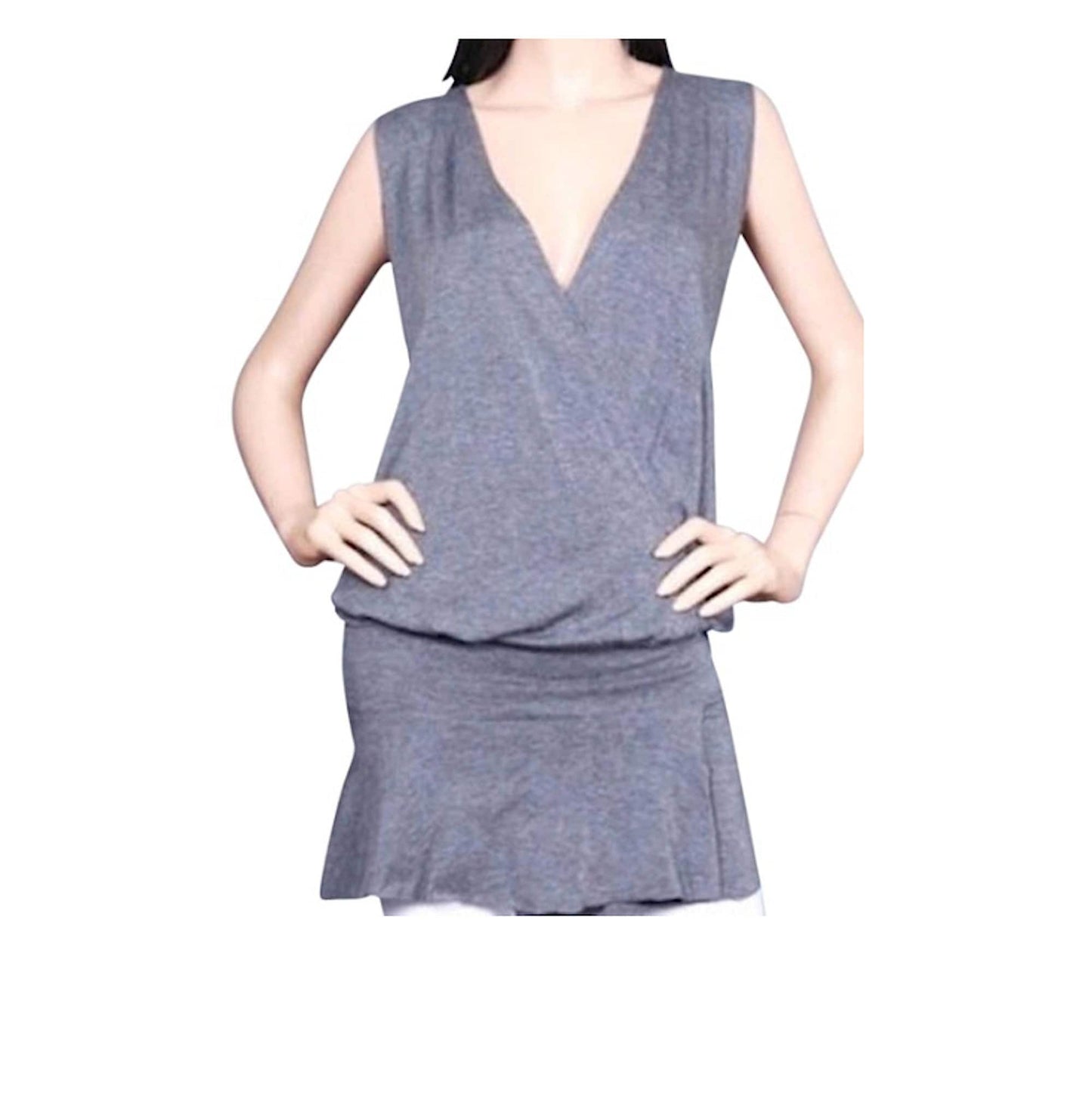 Wool Blend Sleeveless Wrap Knit Dress OR Tunic