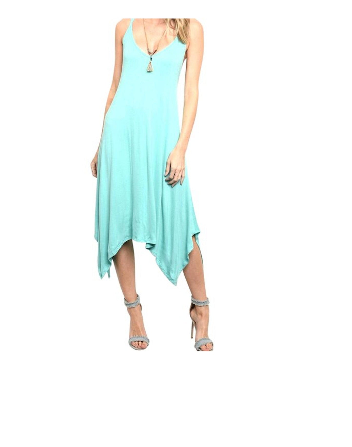 Strappy Back Asymmetrical Beach Dress