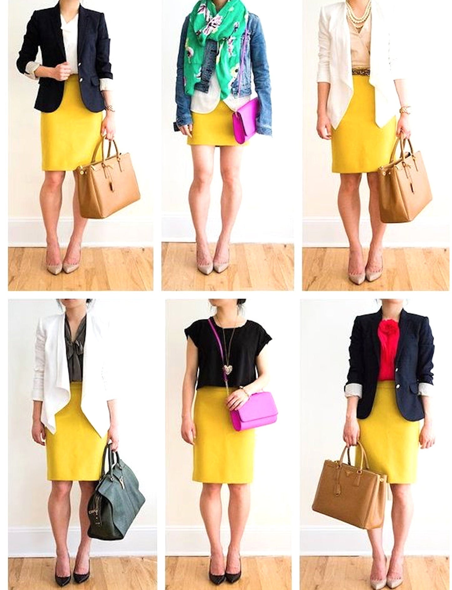 Belted Pencil Stretch Skirt