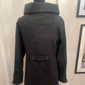 Size Small Cowl Neck Wool Blend Double Breast Coat