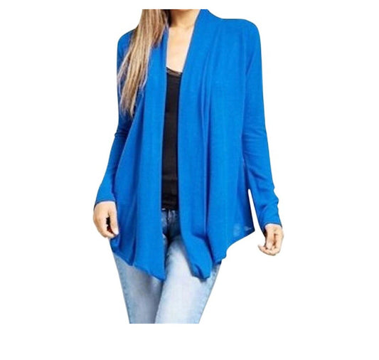 Plus Size Open Front Ruched Sleeve Cardigan