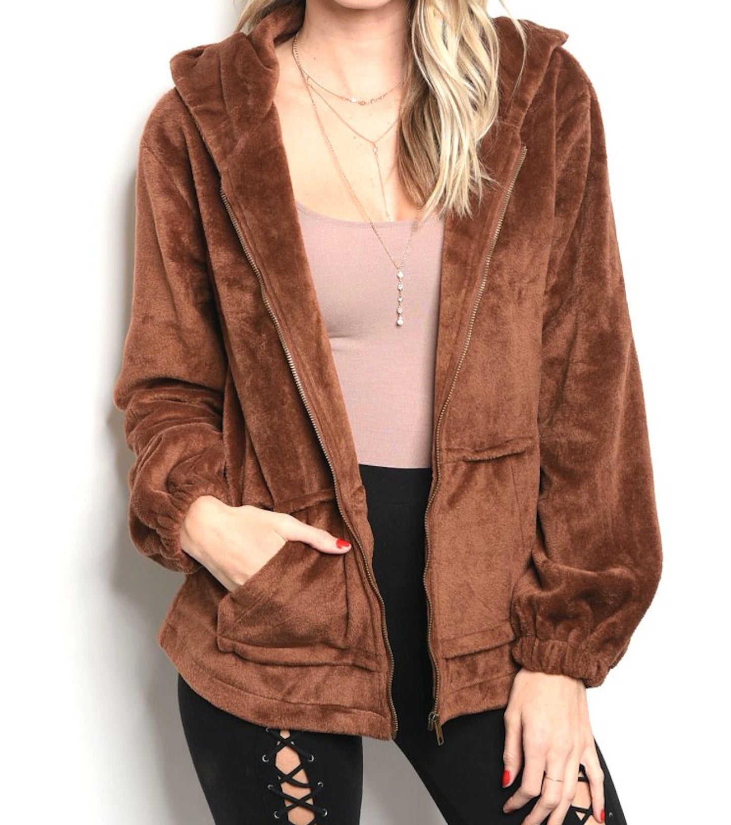 Hoodie Fleece Coat Jacket