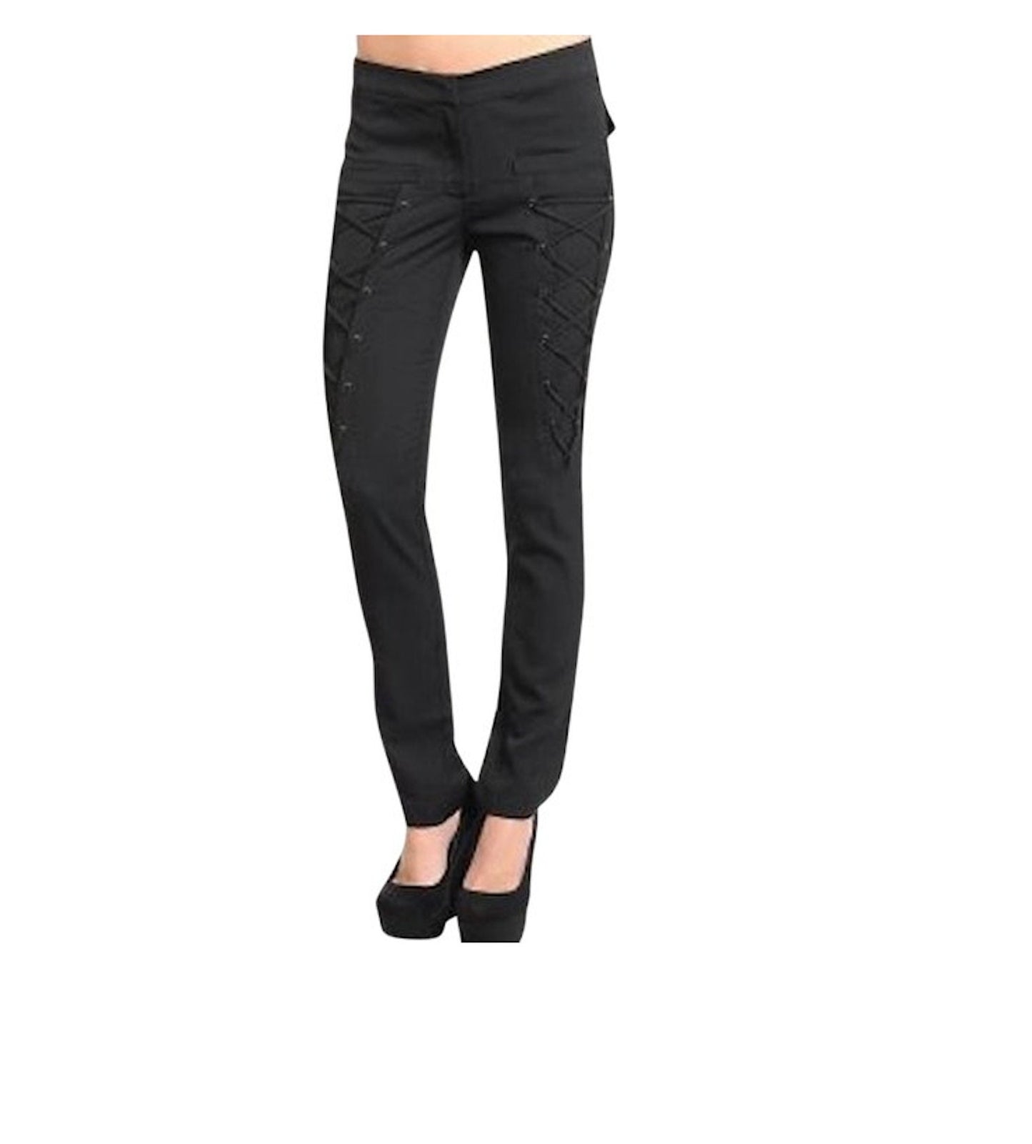 Lace Up Skinny Leg Pant
