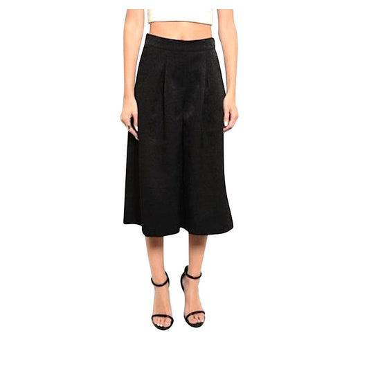 Women's High Waist Gaucho Culotte Crop Wide Leg Pant Last One Size Small