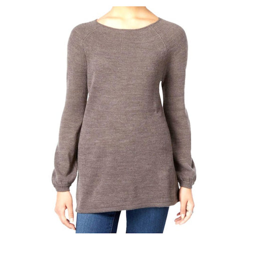 Petite Boat-Neck Swing Sweater