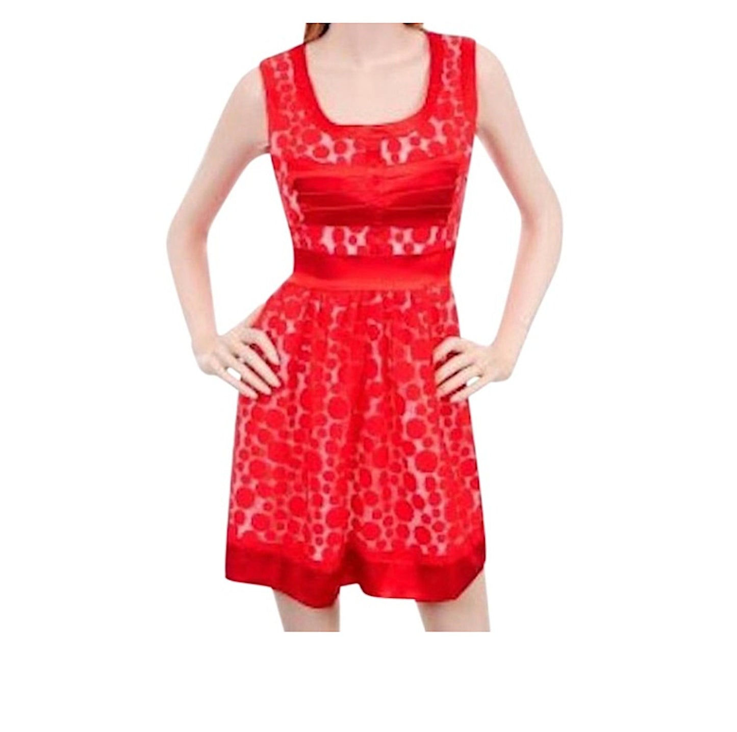 Sleeveless Circles Swing Dress