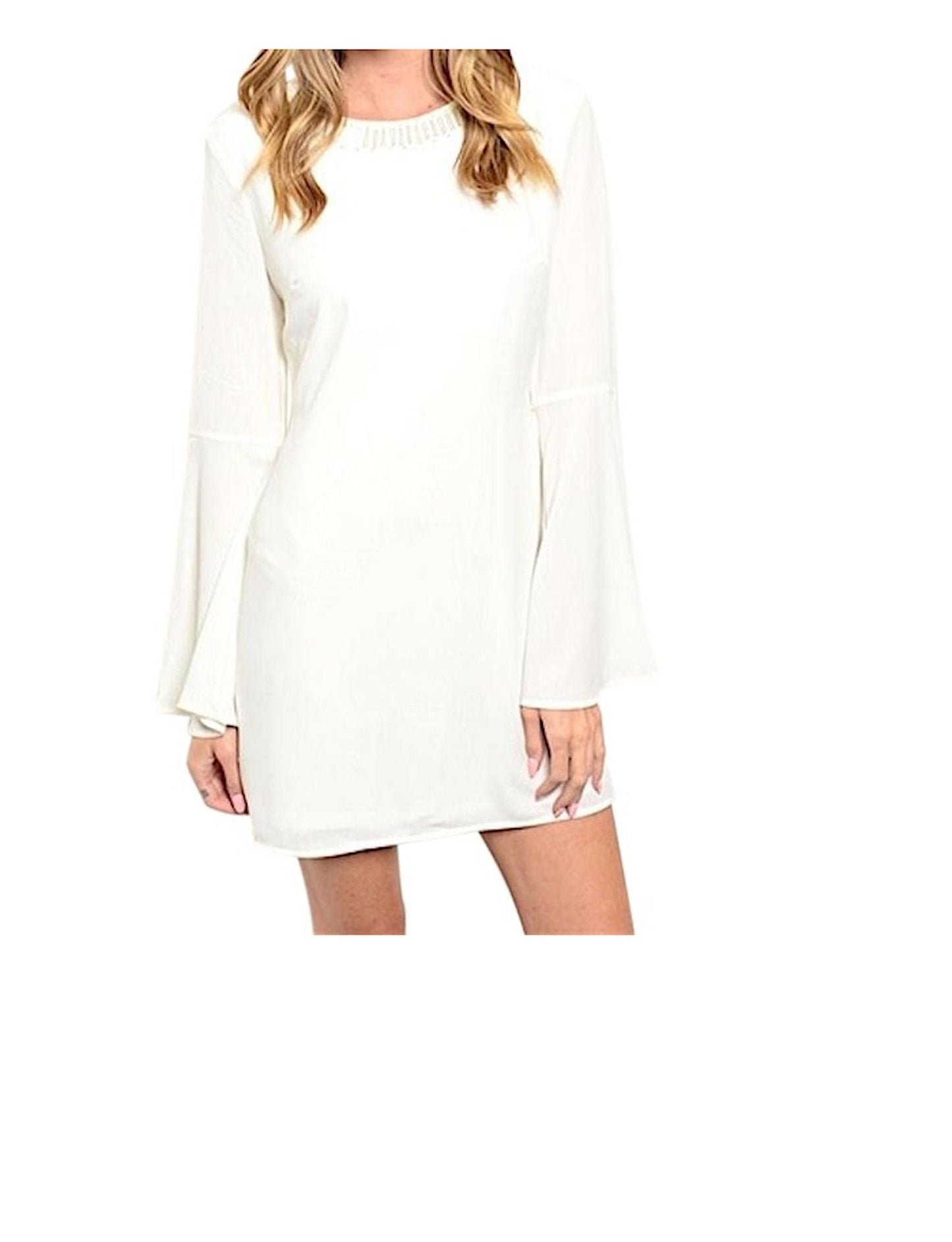 Women's Size Small Last One Long Bell Sleeve Mini Shift Dress Fashion