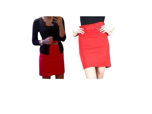 Belted Sweater Skirt