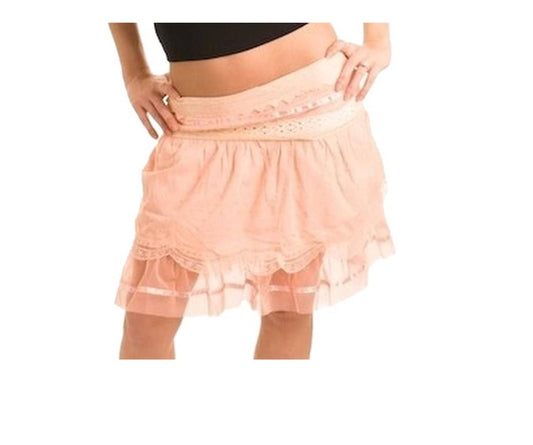 Eyelet Scallop Band Tulle Bottom Skirt