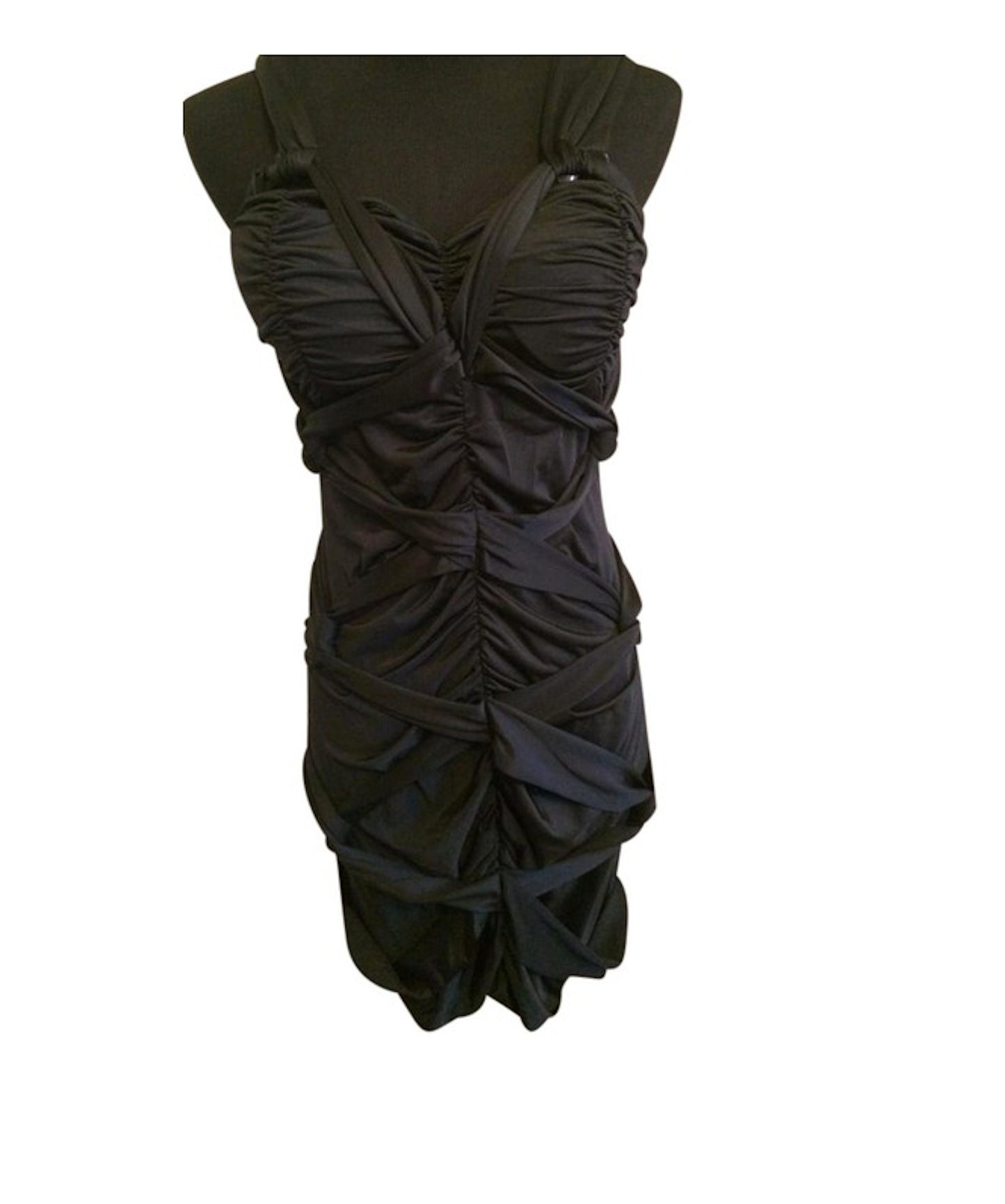 Twist Knot Ruched Jersey Cocktail Wedding Fashion Dress