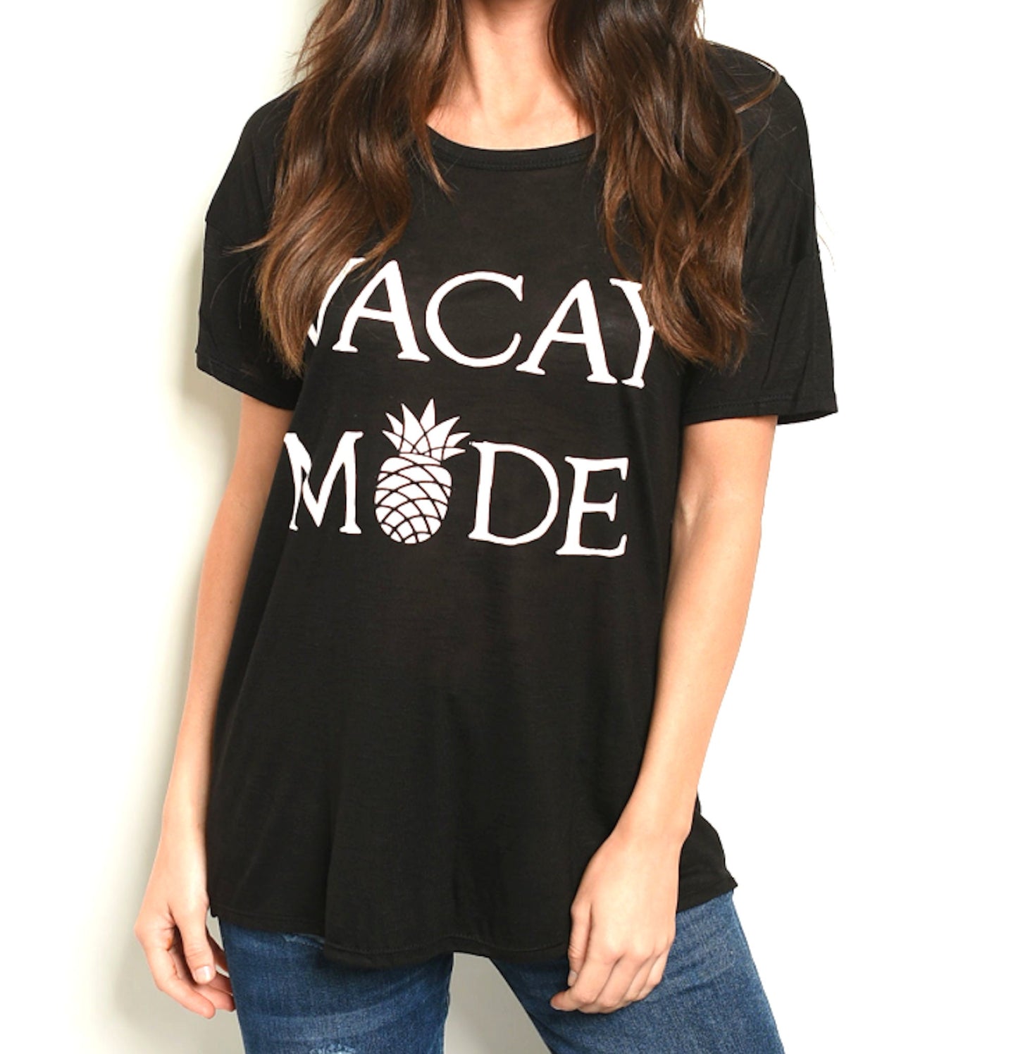 Short Sleeve "Vacay Mode" T-Shirt Top Blouse