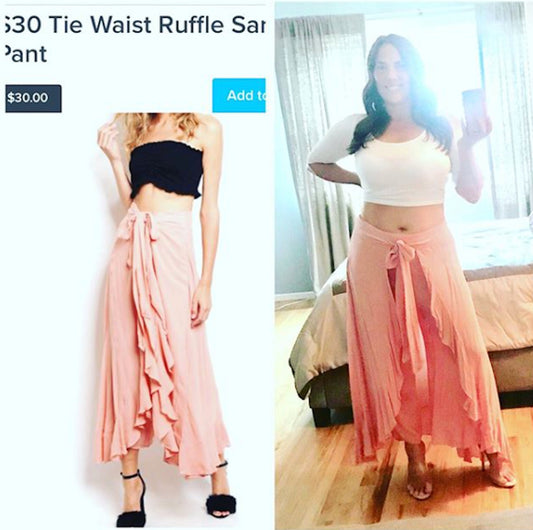 Tie Waist Ruffle Sarong Pant
