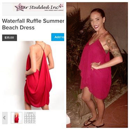 Waterfall Ruffle Summer Beach Dress