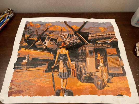 20x24 A Chance Encounter Acrylic Painting 2020