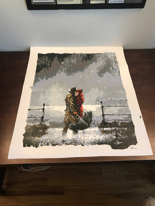 20x24 Secret Kiss Acrylic Painting 2017