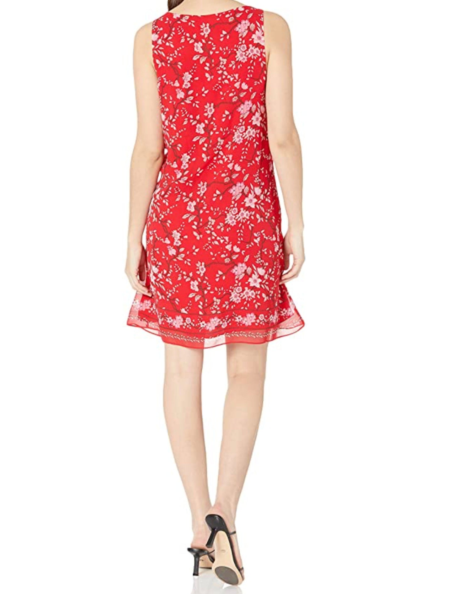 Women's Scarf Print Sleeveless Shift Dress