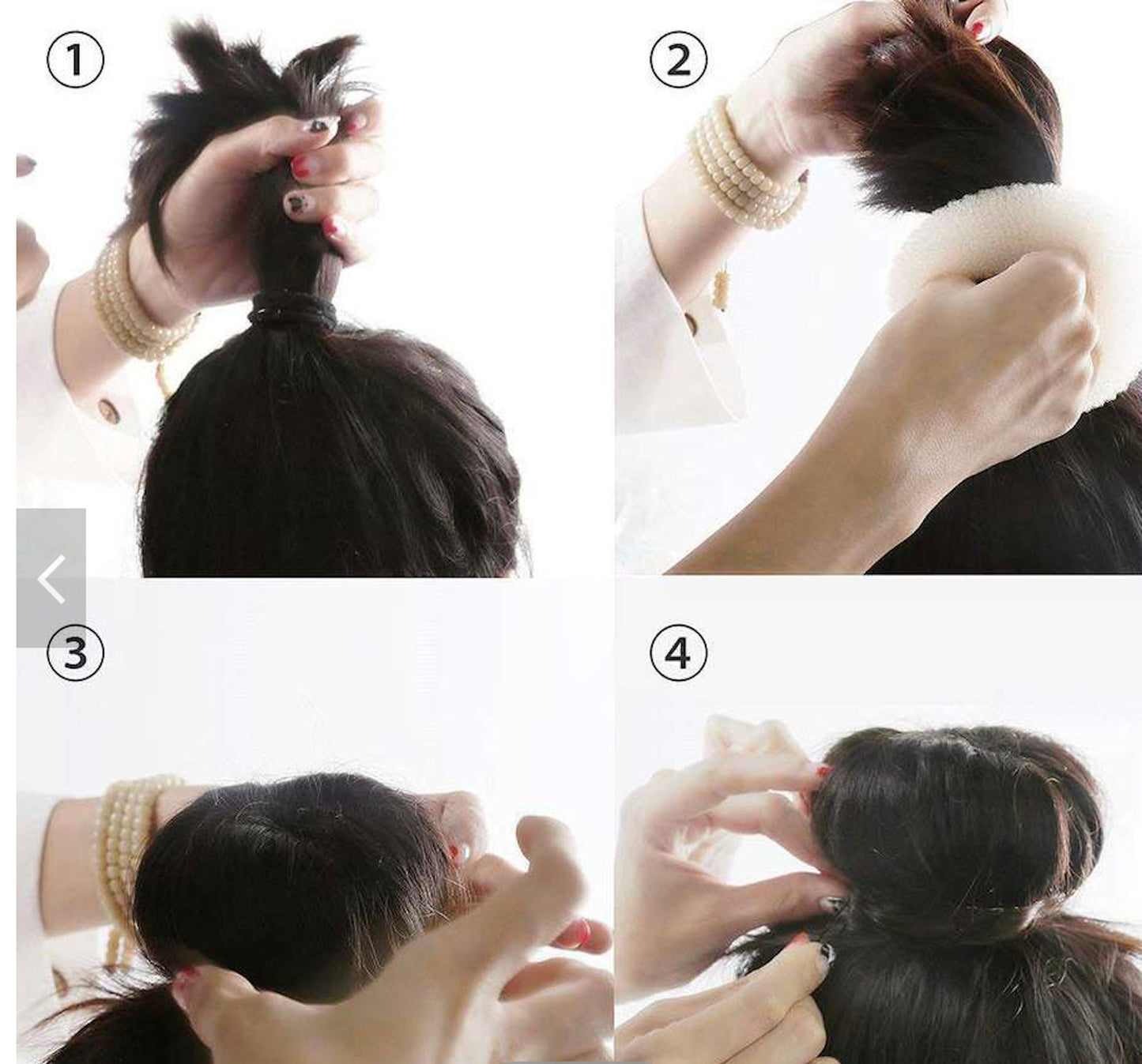 Women's Large Size Donut Hair Bun Updo Style Maker