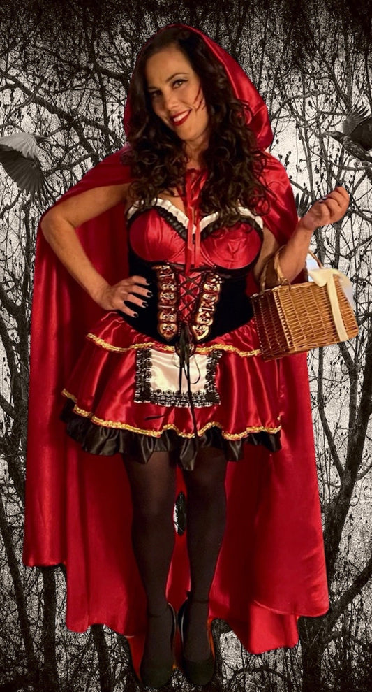 4pc Size Large Little Red Riding Hood Costume Halloween