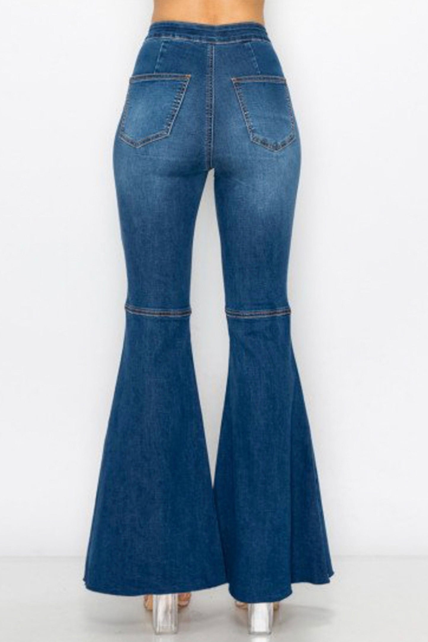 Wide Flare Leg Bell Bottom Denim Jeans