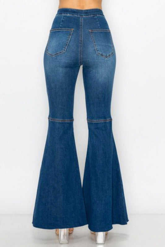Wide Flare Leg Bell Bottom Denim Jeans