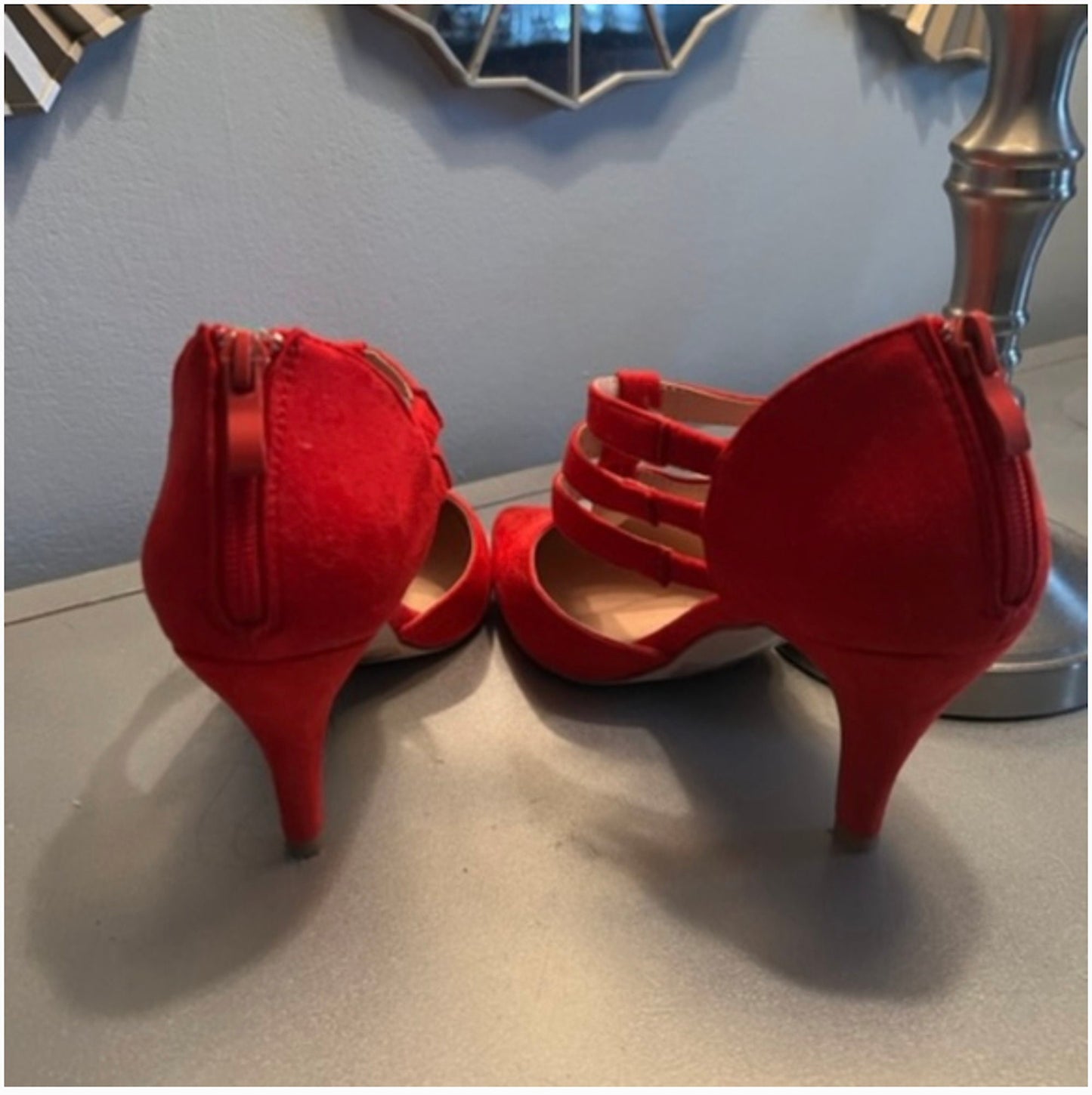 Size 8 Joker Close Toe Caged Strappy Halloween Costume Heels