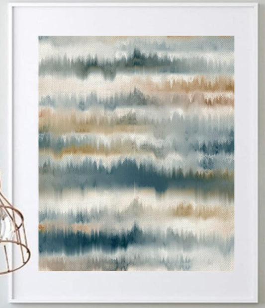16 x 20 Framed Bold Abstract Polyester Fabric Textile Wall Art