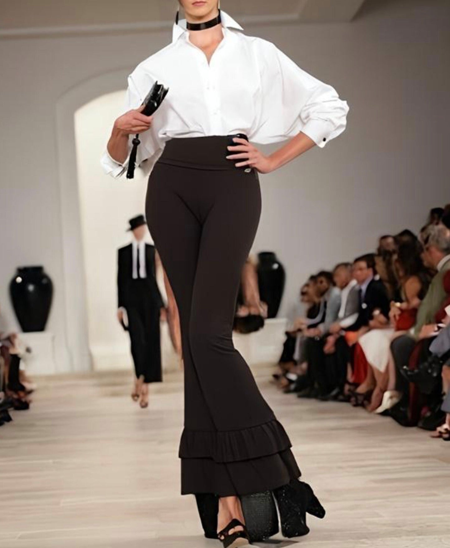 Flamenco Wide Leg Ruffle Tier Pant