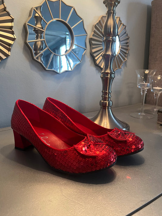 Size 8 Dorothy Sequin Halloween Costume Heels