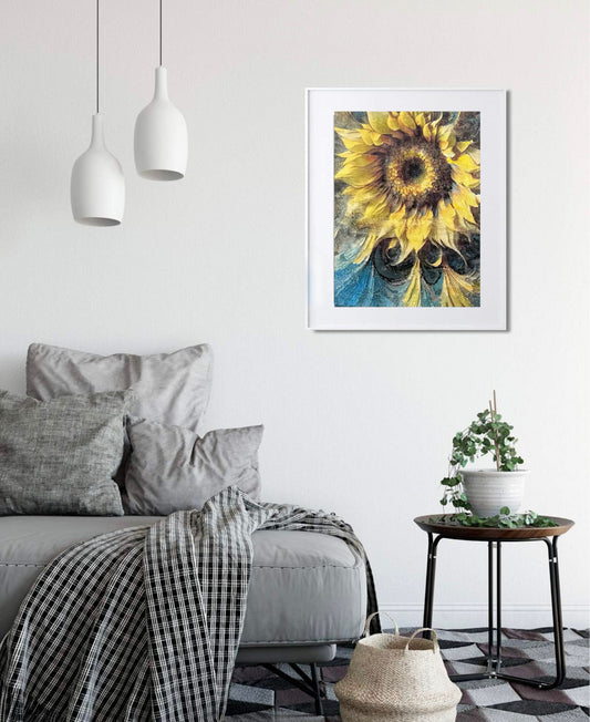 In Full Bloom 8x10 Canvas Screen Print Bold Floral Impressionism Theme Canvas Wall Art (Framing Optional)