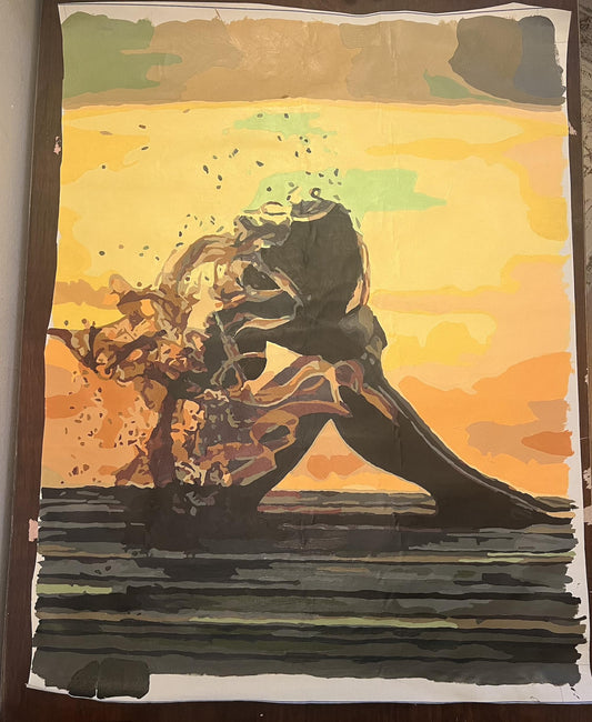 24x32 Release into Flow Acrylic Painting 2022
