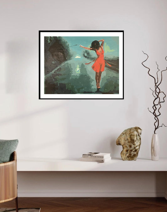 20x24 Dancing in the Rain Acrylic Painting 2023